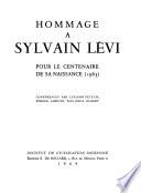 Hommage à Sylvain Lévi