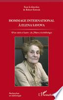 Hommage international à Elena Savova