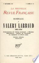 Hommage ŕ Valery Larbaud N' 57 (Septembre 1957)