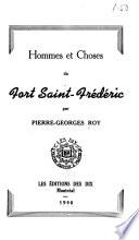 Hommes et choses du Fort Saint-Frédéric