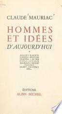 Hommes et idées d'aujourd'hui (1)