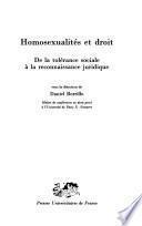 Homosexualités et droit