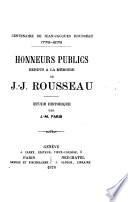 Honneurs publics rendus a la mémoire de J.-J. Rousseau