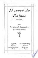Honore de Balzac, 1799-1850