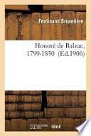 Honore de Balzac, 1799-1850