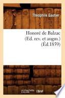 Honore de Balzac (Ed. REV. Et Augm.) (Ed.1859)