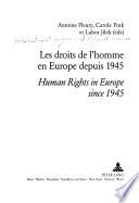 Human rights in Europe since 1945