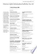 Human Rights, Information Bulletin