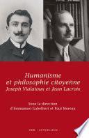 Humanisme et philosophie citoyenne