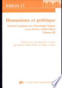 Humanisme et politique: 1650-1654