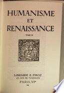 Humanisme et renaissance