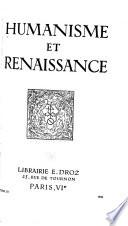 Humanisme et renaissance