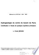 Hydrogéologie du centre du bassin de Paris