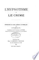 Hypnotisme et le crime