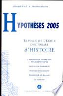 Hypothèses 2005