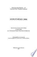 Hypothèses 2006
