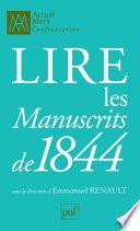 IAD - Lire les « Manuscrits de 1844 »