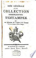 Idée générale d'une collection complette d'estampes