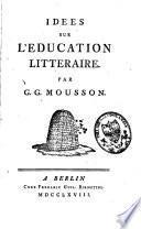 Idées sur l'éducation littéraire