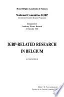 IGBP-related Research in Belgium