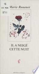 Il a neigé cette nuit
