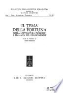 Il Tema della fortuna nella letteratura francese e italiana del Rinascimento