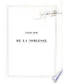 Illustrations européennes... Livre d'or de la Noblesse