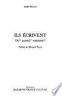 Ils écrivent