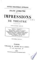 Impressions de théâtre ...