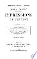 Impressions de théatre