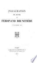 Inauguration du buste de Ferdinand Brunetière