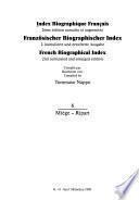 Index biographique français: Miège-Ripart