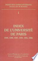 Index de l'Université de Paris, 1544, 1545, 1547, 1549, 1551, 1556