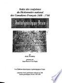 Index des conjointes du Dictionnaire national des Canadiens-français 1608-1760