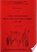 Index iconographique des plantes vasculaires d'Afrique: Poa-Zyz