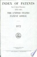 Index of Patents Issued from the United States Patent Office