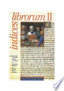Indices Librorum, II