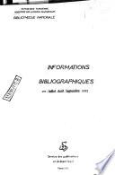 Informations bibliographiques