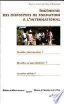 Ingénierie des dispositifs de formation à l'international