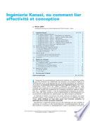 Ingenierie Kansei, ou Comment Lier Affectivite et Conception