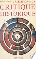 Initiation à la critique historique