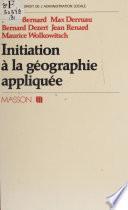 Initiation à la géographie appliquée