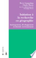 Initiation à la recherche en géographie