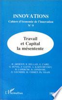 INNOVATIONS NUMERO 9 : TRAVAIL ET CAPITAL, LA MESENTENTE