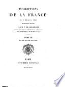 Inscriptions de la France du Ve siècle au XVIIIe