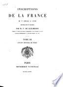 Inscriptions de la France du Ve siècle au XVIIIe
