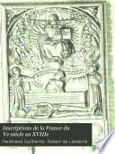 Inscriptions de la France du Ve siècle au XVIIIe