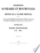 Inscriptions funéraires et monumentales de la province de la Flandre orientale
