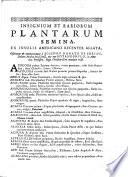 Insignium et rariorum plantarum semina ex insulis americanis...
