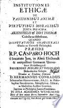 Institutiones ethicae de passionibus animae